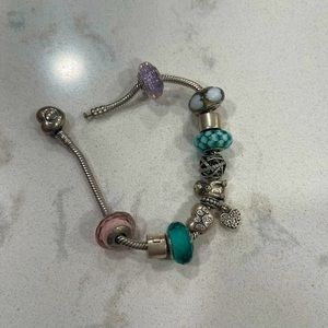 Pandora bracelet with charms
